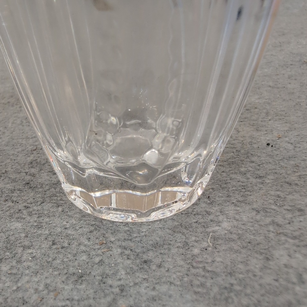 Studio Silversmiths Merci Cherie 24% Lead Crystal Frosted Bow Bud Vase Germany‎ - Picture 5 of 5
